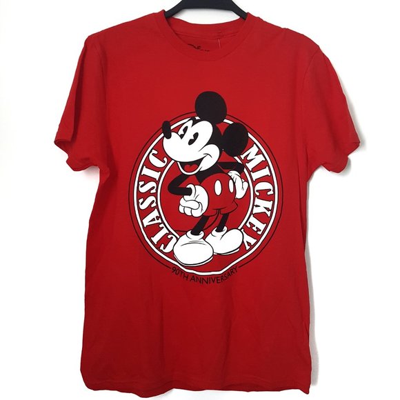 Disney Classic Mickey Mouse Men Red T-Shirt - NWT - Picture 1 of 5